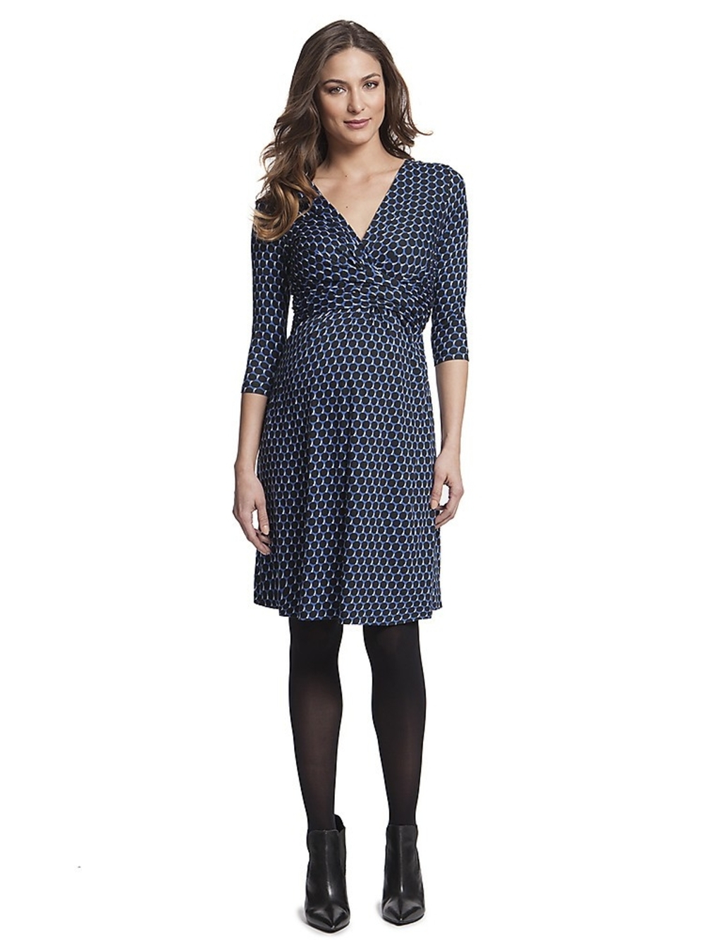 Seraphine Kelly Blue/Black Maternity Dress US10